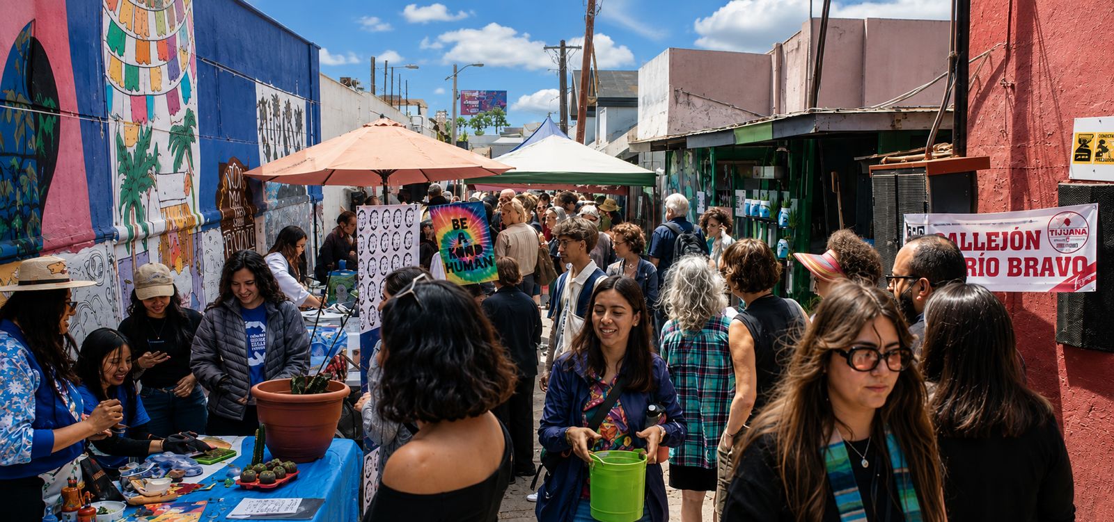 Callejón Río Bravo con comunidad y feria ambiental