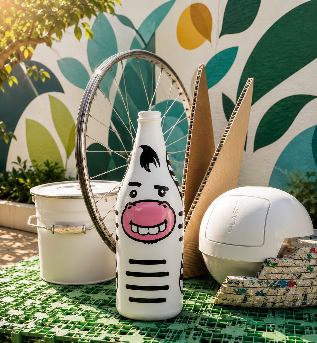 Eco productos creados con materiales reutilizados