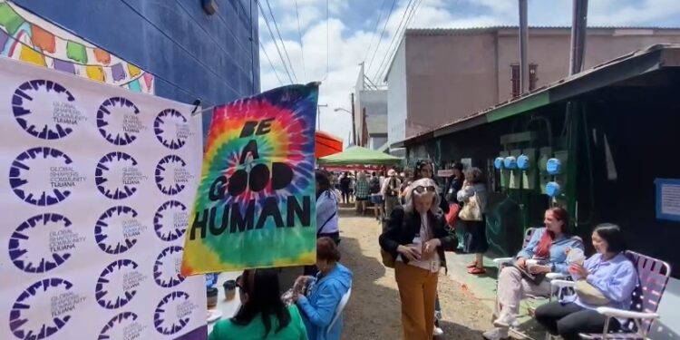 Actividad comunitaria y arte ambiental en el Callejón Río Bravo